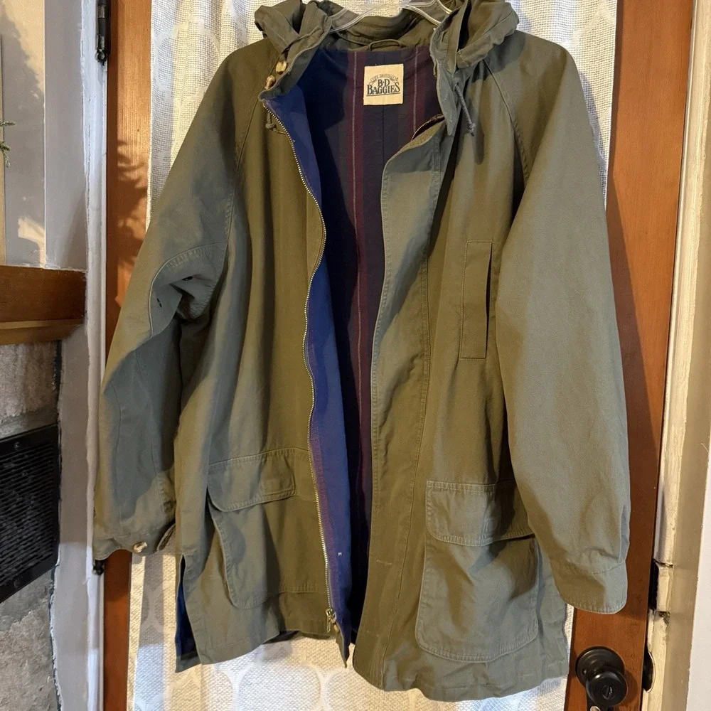 VTG‎ B D Baggies Chore Jacket Mens XL Green Canvas Barn Western Equestrian